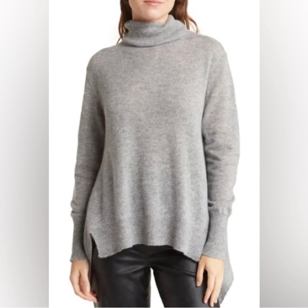 360 Cashmere Skull Cashmere 100% Cashmere Turtleneck Sweater Sz XS